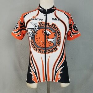Louis Garneau Cycling Jersey Mens S Orange Big Orange Racing Cynergy Full Zip